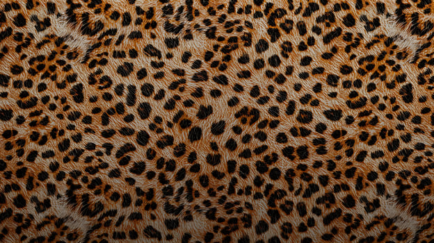 Close-up view of a leopard print pattern showcasing intricate spots and textures photo