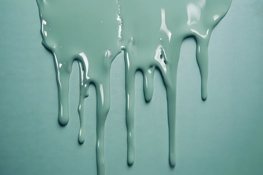 Abstract Dripping Paint Texture Teal Green Color Fluid Background Art Design photo