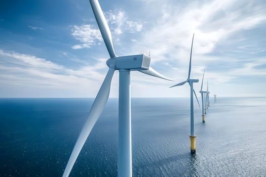 Offshore Wind Farm Energy Clean Power Generation at Sea photo
