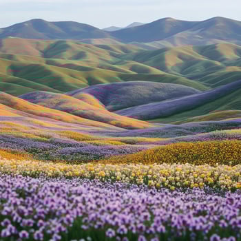 A field of wildflowers in california photo
