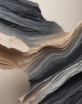 Abstract Dark Gray And Beige Layered Stone Texture. photo