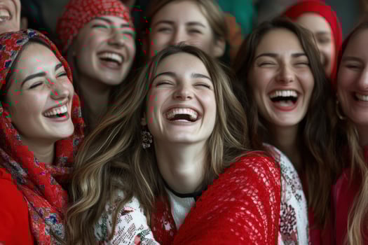 A group of women laughing together photo