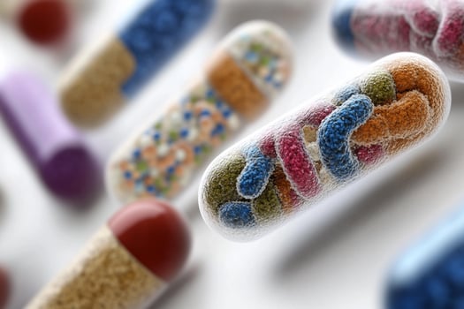 A close up of a variety of pills photo