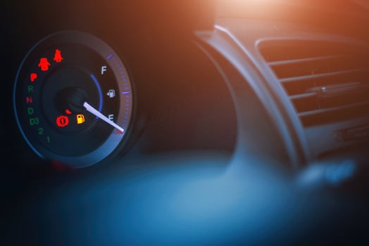 Dashboard of mileage car photo
