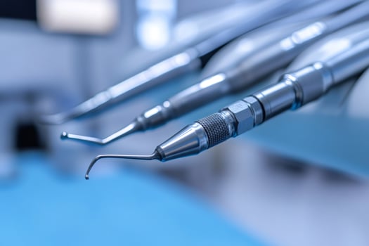 Close up of modern dental tools showing advanced technology in dentistry photo