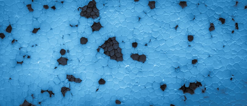 blue and black polystyrene with a visible texture photo