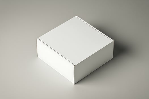 A Simple, Blank White Cardboard Packaging Box photo