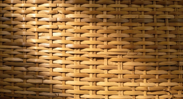 A close up of a bamboo woven basket photo