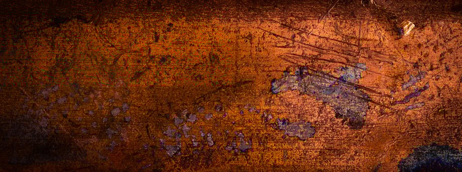 brown copper sheet with colorful. background or textura patterns photo