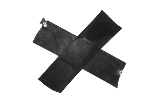 black tape on a white isolated background. photo