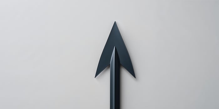 A black arrow on a white background photo