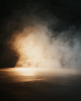 Illuminated Ground with Smoke and Fog photo