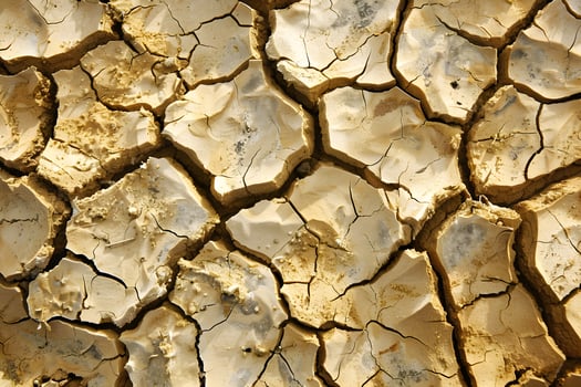 Cracked Earth - A stark, textural portrayal of parched earth, its cracked surface a testament to drought and environmental concerns. photo