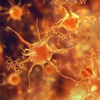 A close up of a cell with many cells photo