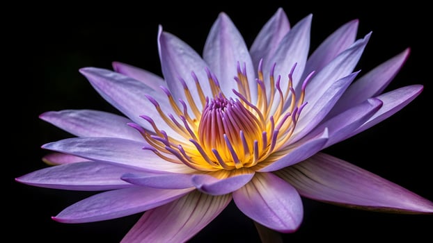 Purple Lotus Flower Stunning Close-Up on Dark Background for Nature Lovers and Botanical Enthusiasts garden photo