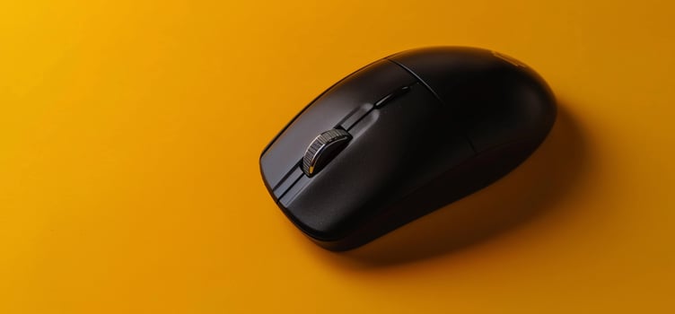 Black Wireless Computer Mouse photo