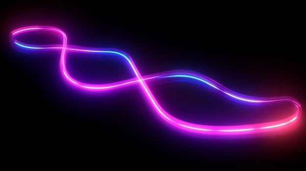 Neon glowing spiral photo