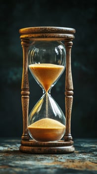 Vintage Hourglass Capturing the Essence of Time photo