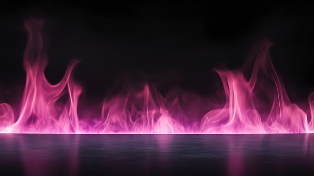 Digital Image of Pink Flames Above Dark Surface photo