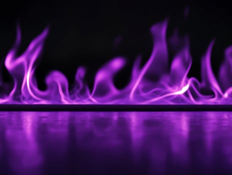 Simulated Purple Flames and Reflection photo