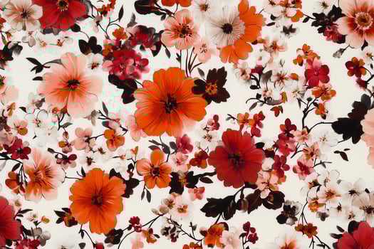 Vibrant floral print photo