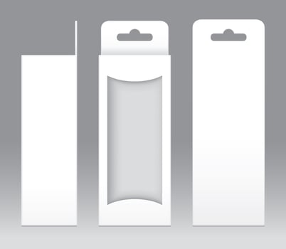 Box, Hanging Box White window shape cut out for Packaging design photo