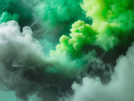 Abstract digital art piece that appears to be green smokey wallpaper. photo