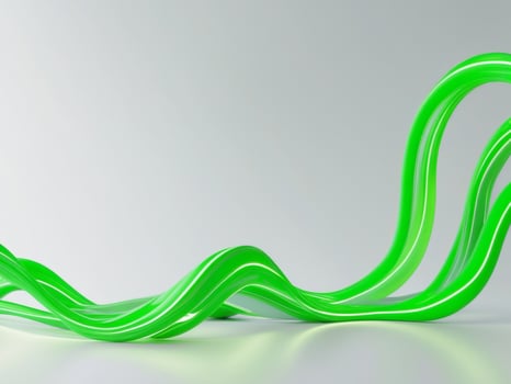 Green wave abstract background 3d illustration photo