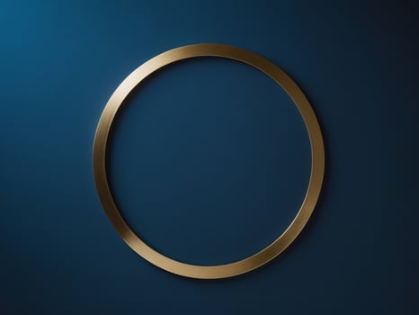 Dark blue background golden circle center made up The design consists. photo