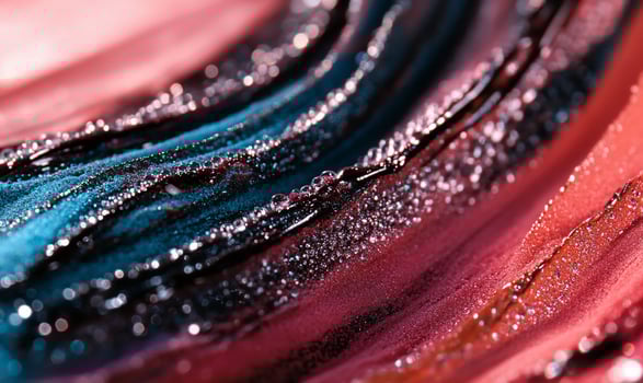 Close-up swirls of vibrant cosmetic pigments photo
