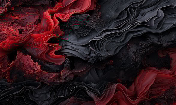 Abstract swirling patterns of crimson and charcoal photo