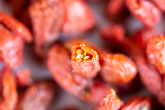 The goji berry, also known as wolfberry pinyin, is the sweet fruit of Lycium barbarum or Lycium chinense, two closely related species of thornbush in the nightshade family, Solanaceae dns3 photo