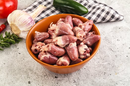 A bowl filled with raw chicken legs photo