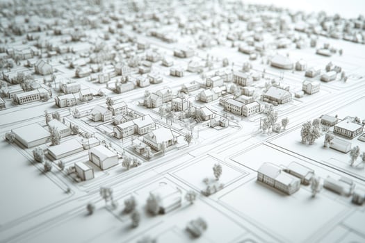 Miniature City Model White Paper Town with Intricate Detail, Architectural Planning and Urban Design Study photo