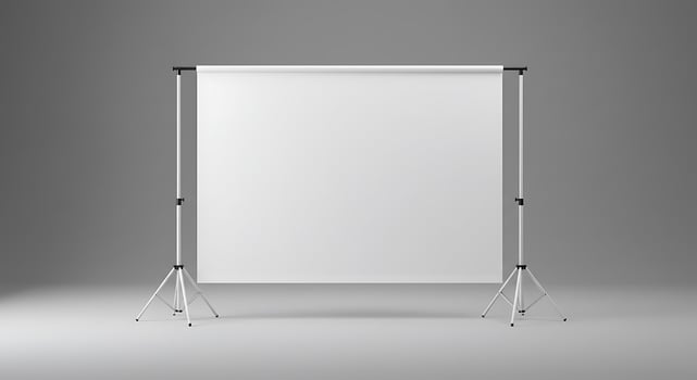 White Backdrop with Tripod Stands Simple Studio Setup Background photo