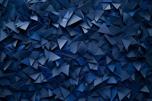 Abstract dark blue triangular geometric background photo