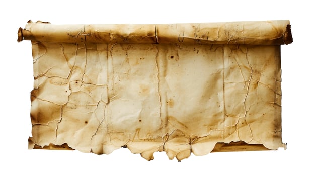 Old parchment paper on the white background photo