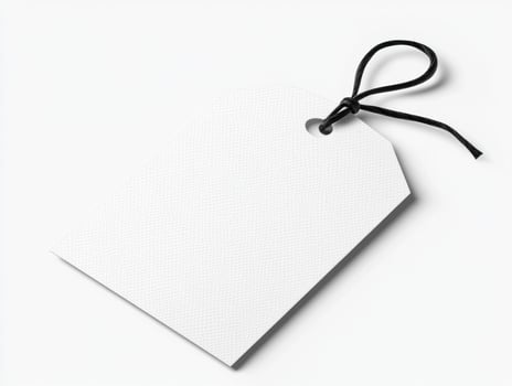 Blank tag with string ready for customization or labeling photo