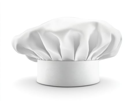 Chef hat resting on a clean surface ready for cooking tasks photo