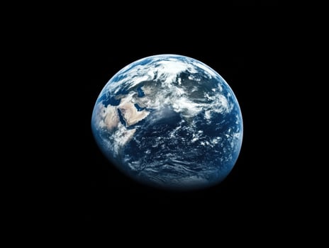 Earth viewed from space showcasing oceans and continents photo