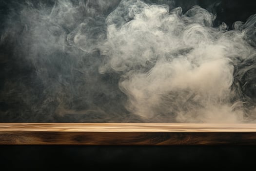 Wooden Plank and Smoke Background photo