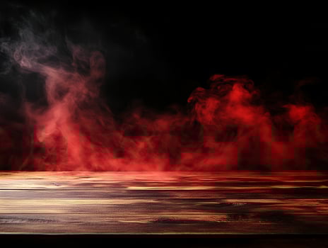 Wooden Planks and Red and Grey Smoke Background photo