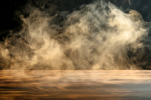 Wooden Surface with Tan and Grey Smoke photo