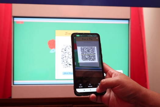 Scan to Pay Barcode with Mobile Smartphone photo