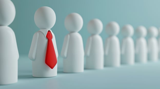 The standout red-tie figure photo