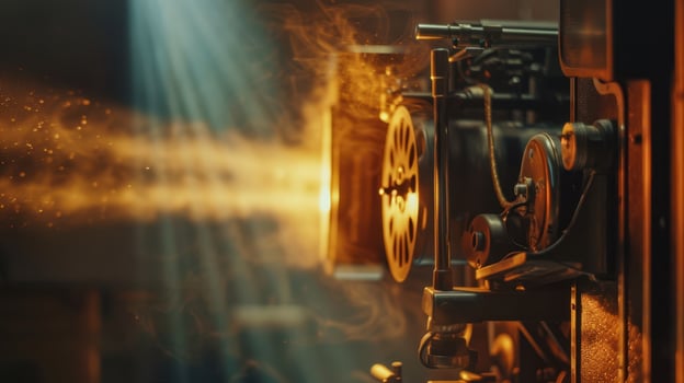 The vintage cinema projector photo