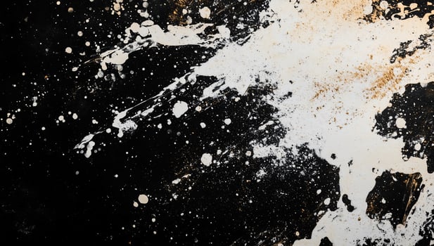 Abstract black and white splattered art photo