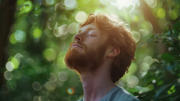 The Man in Serene Nature photo