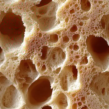 Close-up of natural honeycomb structure with intricate textures and patterns photo
