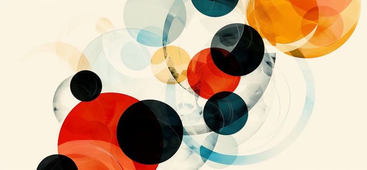 Abstract circles overlapping photo